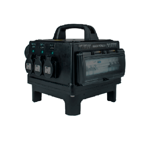 Sabot distri tétra LOOP in-out P17 32A/DD30mA--> 6xPC16aD IP54 – Image 2