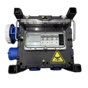 Alternative view of Coffret distri 230V P17 32A IN--> Loop + 4 prises NF DD + Relay