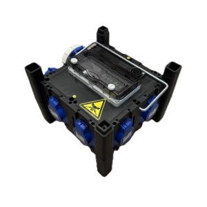 Coffret distri 230V P17 32A IN--> Loop + 4 prises NF DD + Relay